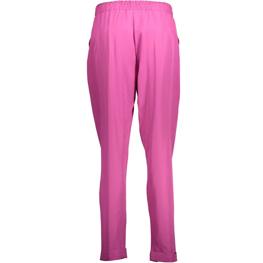 Trousers by Kocca for women in lyocell pink presents a smart silhouette, meticulously detailed with a smart , a smart long, and a smart .