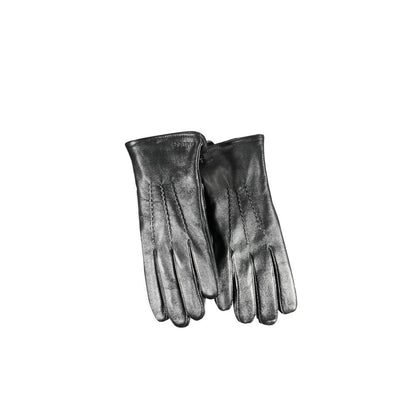 Gloves by Guess Jeans for men in leather black presents a distinguished silhouette, artfully detailed with distinguished and a refined gloves for a premium, sophisticated look.