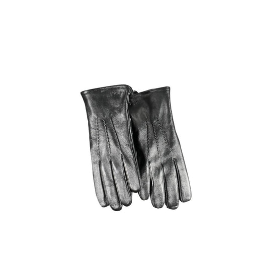 Gloves by Guess Jeans for men in leather black presents a distinguished silhouette, artfully detailed with distinguished and a refined gloves for a premium, sophisticated look.
