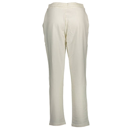 Pants by U.S. POLO ASSN. for women in cotton white showcases a unrivaled comfort silhouette, featuring a cut and long with a for a unrivaled comfort and refined aesthetic.