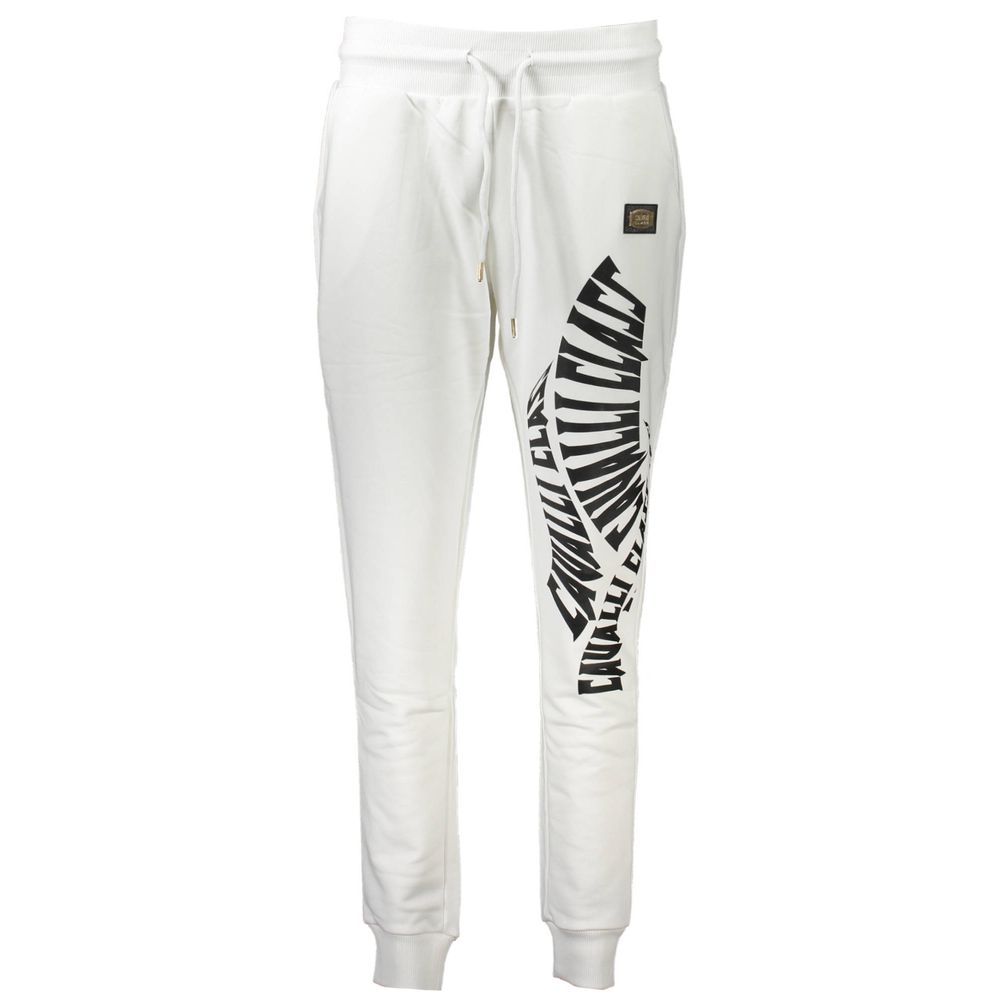 Pants by Cavalli Class for women in cotton white features a utilitarian with a utilitarian long and to create a sophisticated, premium look.