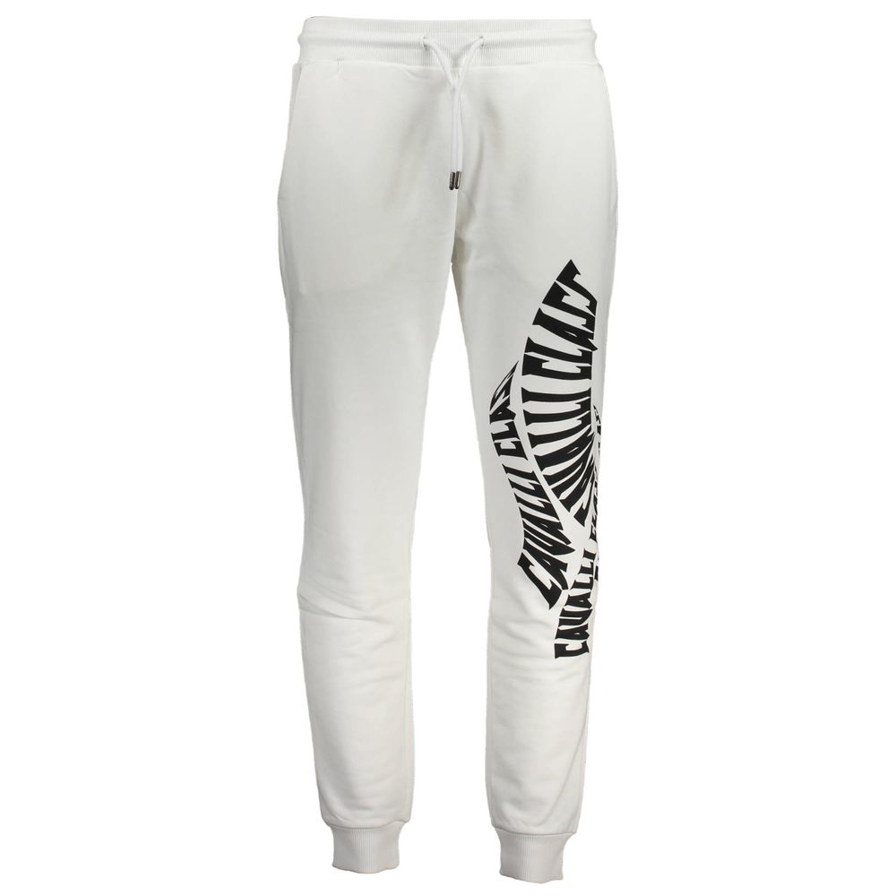 Pants by Cavalli Class for men in cotton white features a sleek silhouette with a sleek , a refined long, and a sophisticated finish.