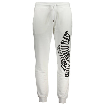 Pants by Cavalli Class for men in cotton white features a sleek silhouette with a sleek , a refined long, and a sophisticated finish.