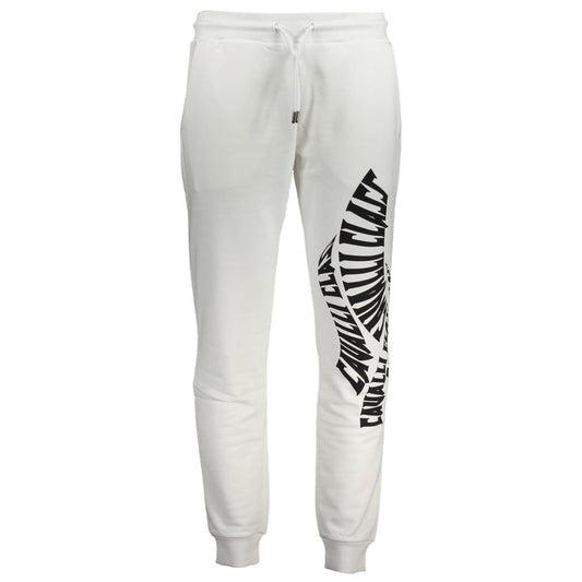 Pants by Cavalli Class for men in cotton white features a sleek silhouette with a sleek , a refined long, and a sophisticated finish.