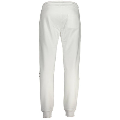 Pants by Cavalli Class for men in cotton white showcases a unrivaled comfort silhouette, featuring a cut and long with a for a unrivaled comfort and refined aesthetic.