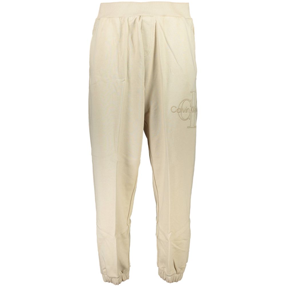 Pants by Calvin Klein for men in cotton beige features a stylish silhouette with a stylish , long, and .
