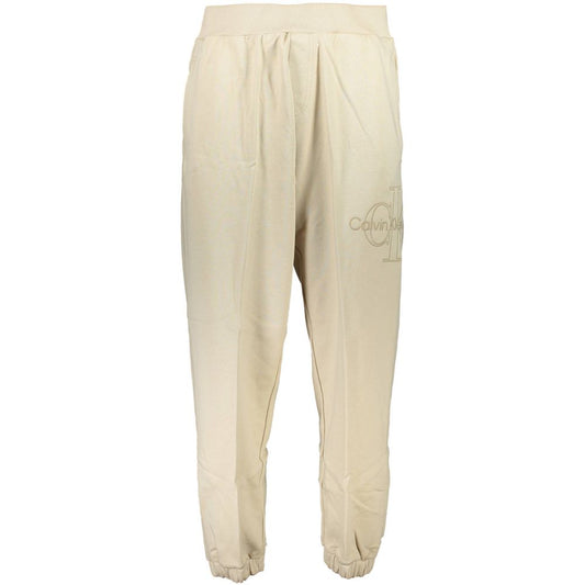 Pants by Calvin Klein for men in cotton beige features a stylish silhouette with a stylish , long, and .