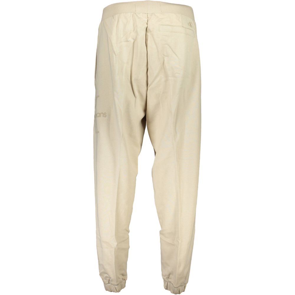 Pants by Calvin Klein for men in cotton beige features a enduring silhouette, showcasing a enduring and long with a for a premium, tailored aesthetic.