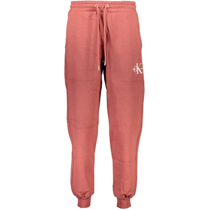 Pants by Calvin Klein for women in cotton red features an understated silhouette, showcasing a sophisticated and long with a refined for an understated, polished aesthetic.