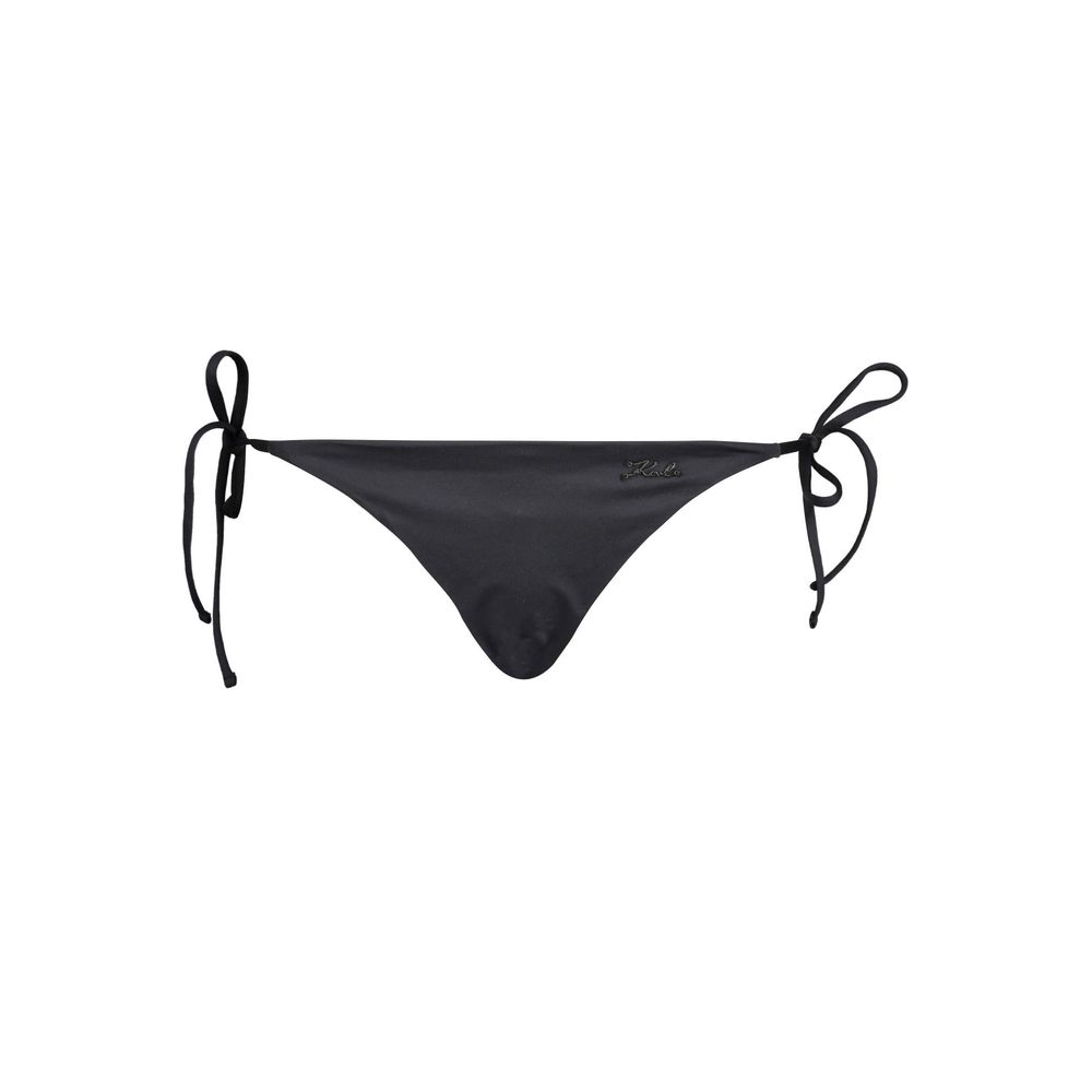 Swim Briefs by Karl Lagerfeld for women in elastane black features a sleek silhouette from the Women's Elastane Swim Briefs collection, showcasing a sleek cut designed for a sleek fit.