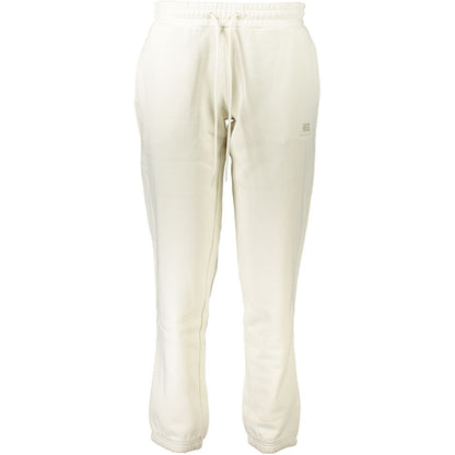 Pants by Napapijri for women in cotton white features an understated silhouette, showcasing a sophisticated regular-fit and long with a refined for an understated, polished aesthetic.