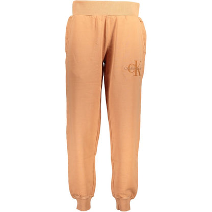 Activewear by Calvin Klein for women in cotton orange presents a ergonomic silhouette, showcasing the Women's Cotton Activewear design with functional adjustable-waistband for a premium look.