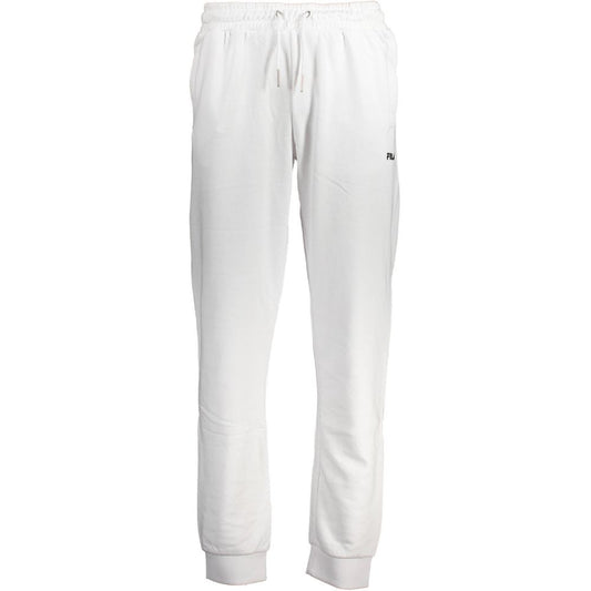 Joggers by Fila for men in organic cotton white features an sartorial athletic and long with a cut for a sartorial finish.