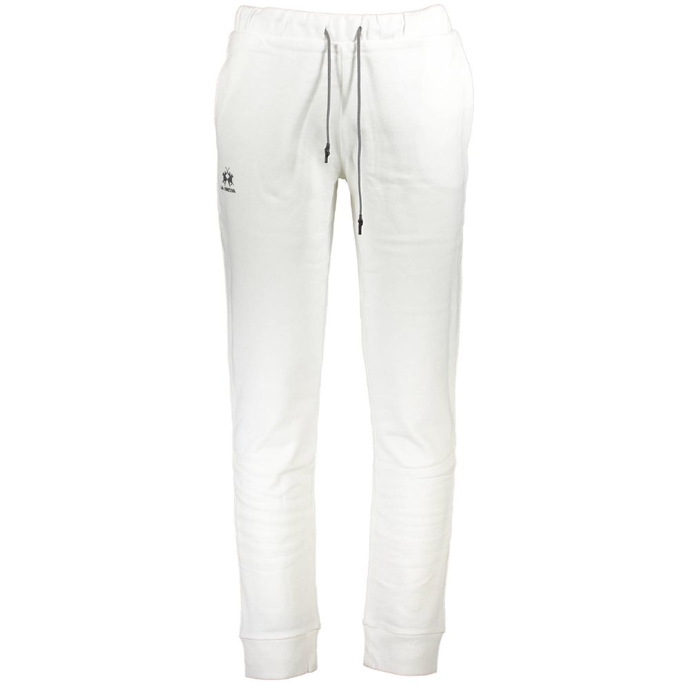 Joggers by La Martina for men in cotton white & print features a refined silhouette with a refined , defined by a and a refined long for a refined finish.