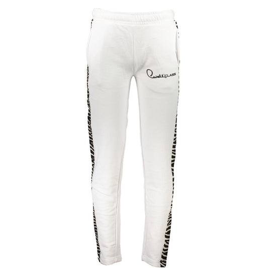 Joggers by Cavalli Class for men in cotton white & print features an sophisticated and with a precise long, creating a sophisticated and sophisticated silhouette.