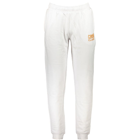 Joggers by Cavalli Class for men in cotton white & print features a refined silhouette with a refined , defined by a and a refined long for a refined finish.
