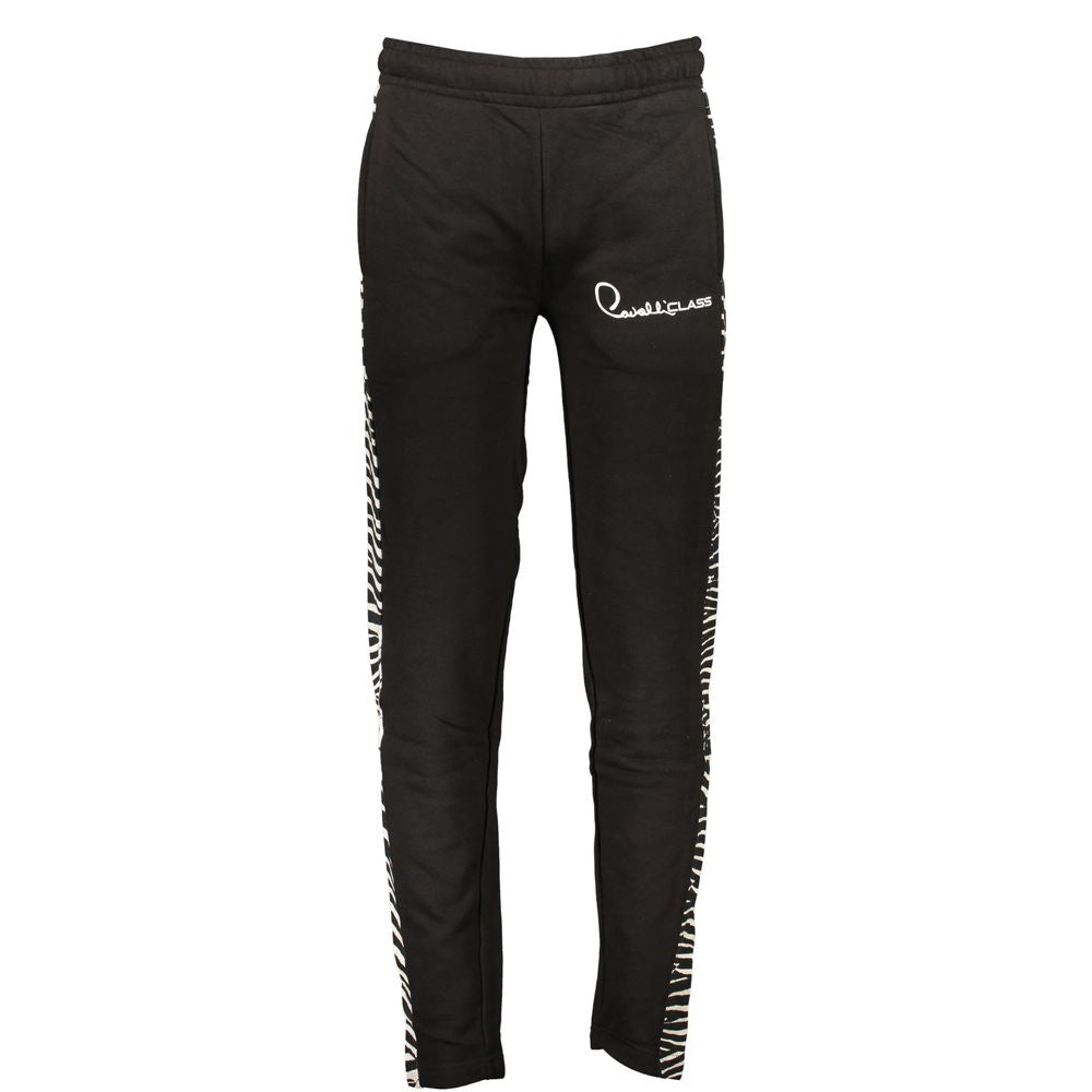 Joggers by Cavalli Class for men in cotton black & print presents a refined pantology silhouette, artfully defined by a refined pantology , long, and a sophisticated .