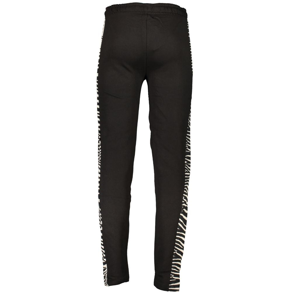 Joggers by Cavalli Class for men in cotton black & print features an refined tailoring silhouette, showcasing a premium with a and long cut for a refined tailoring look.