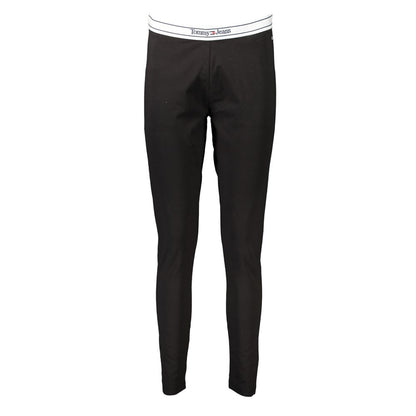 Activewear Leggings by Tommy Hilfiger for women in cotton black & print features an dynamic leggings with long and , showcasing functional adjustable-waistband.