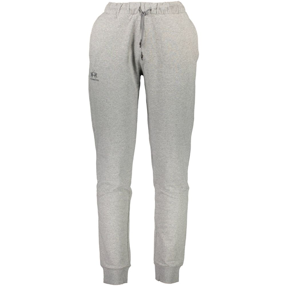 Joggers by La Martina for men in cotton gray & print features an refined tailoring silhouette, showcasing a premium regular-fit with a and long cut for a refined tailoring look.