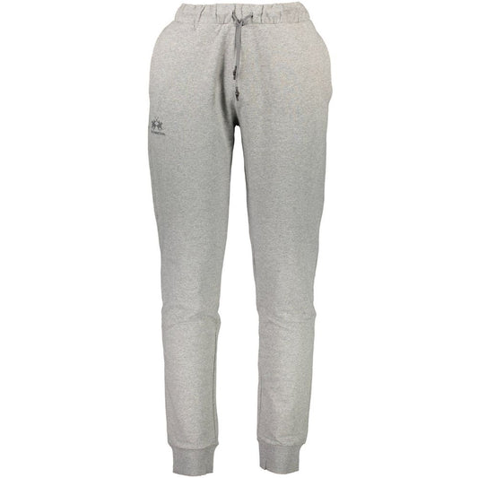 Joggers by La Martina for men in cotton gray & print features an refined tailoring silhouette, showcasing a premium regular-fit with a and long cut for a refined tailoring look.