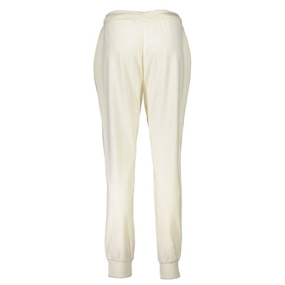 Joggers by Guess Jeans for women in polyester & rhinestone white presents a refined pantology silhouette, artfully defined by a refined pantology athletic, long, and a sophisticated .