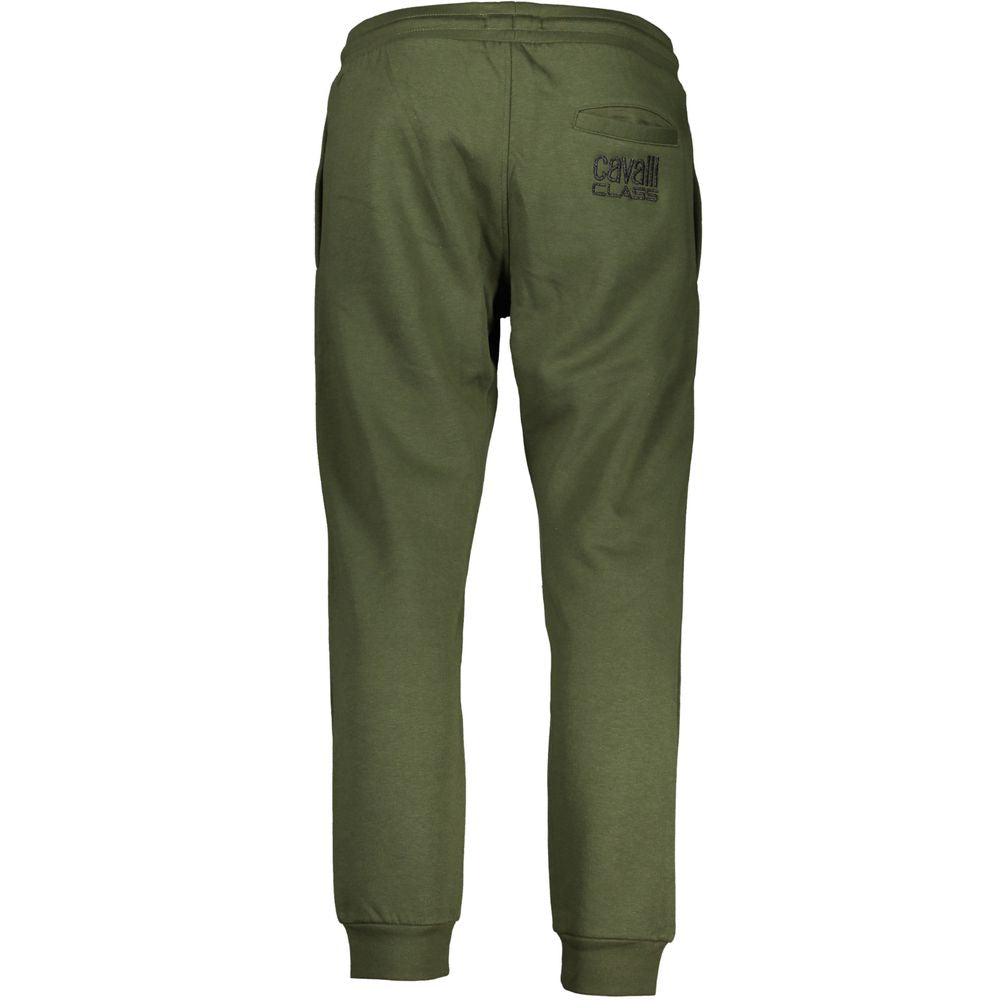 Joggers by Cavalli Class for men in cotton green features an sophisticated and athletic with a precise long, creating a sophisticated and sophisticated silhouette.