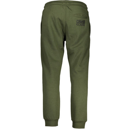 Joggers by Cavalli Class for men in cotton green features an sophisticated and athletic with a precise long, creating a sophisticated and sophisticated silhouette.