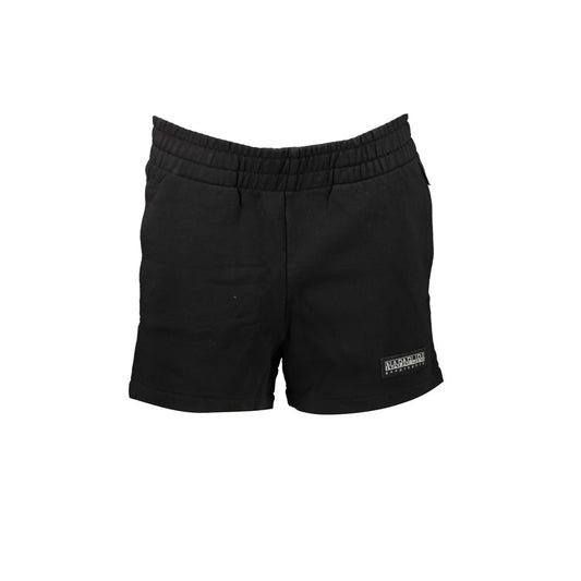 Activewear Shorts by Napapijri for women in cotton black features an athletic and short with a and high-performance adjustable-waistband.