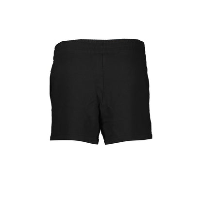 Activewear Shorts by Napapijri for women in cotton black features a dynamic silhouette with a , showcasing adjustable-waistband in a premium short cut for high-performance style.