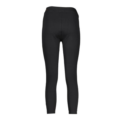 Activewear Leggings by Napapijri for women in cotton black features an ergonomic leggings with adjustable-waistband, highlighting a ergonomic and long for a premium, high-performance look.