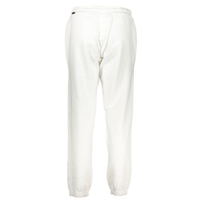 Trousers by Napapijri for women in cotton white features a artisanal silhouette, showcasing a sophisticated athletic with a long and for a artisanal finish.