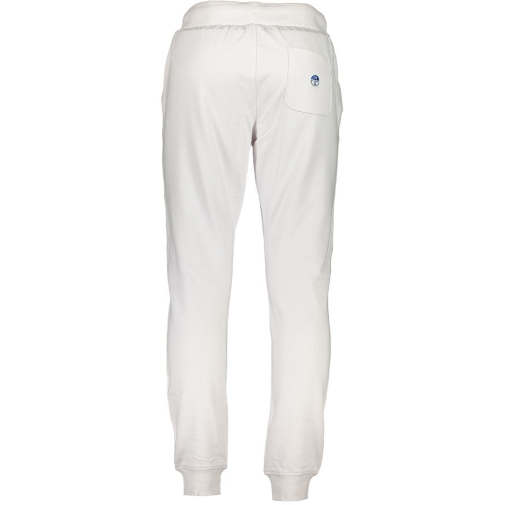 Joggers by North Sails for men in organic cotton white features an sartorial and long with a cut for a sartorial finish.