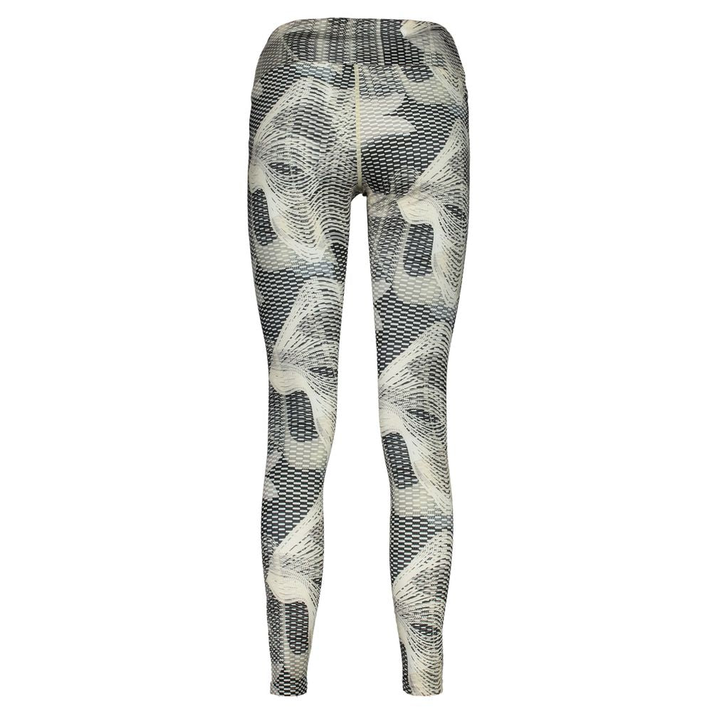 Activewear Leggings by Fila for women in polyester black, patterned & print features an dynamic leggings with long and , showcasing functional adjustable-waistband.