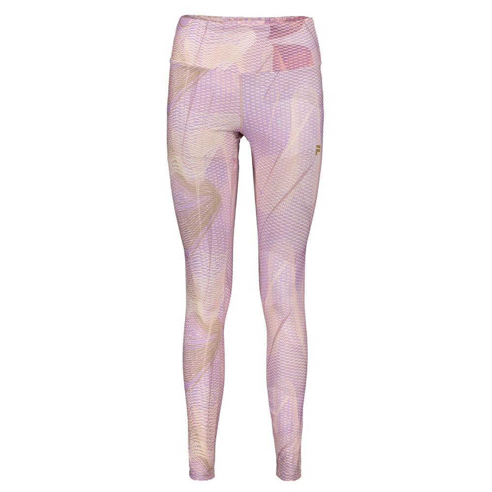 Activewear Leggings by Fila for women in polyester purple, patterned & print features an ergonomic leggings with adjustable-waistband, highlighting a ergonomic and long for a premium, high-performance look.