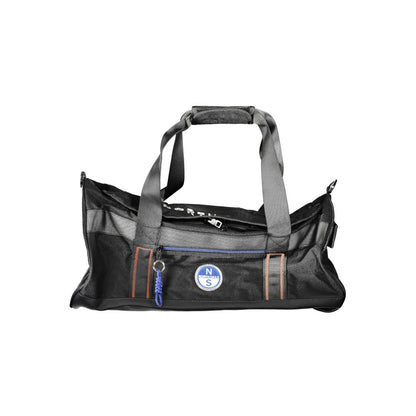 Travel Handbag by North Sails for unisex in polyester black features a ornamental silhouette, showcasing a secure zipper, ample external-pockets & internal-pockets, and ornamental shoulder-strap, handle & adjustable-strap for a sophisticated look.