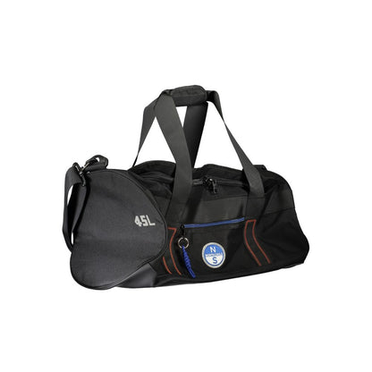 Travel Handbag by North Sails for unisex in polyester black features an refined silhouette, showcasing a secure zipper, ample external-pockets & internal-pockets, and versatile shoulder-strap, handle & adjustable-strap for a sophisticated refined aesthetic.