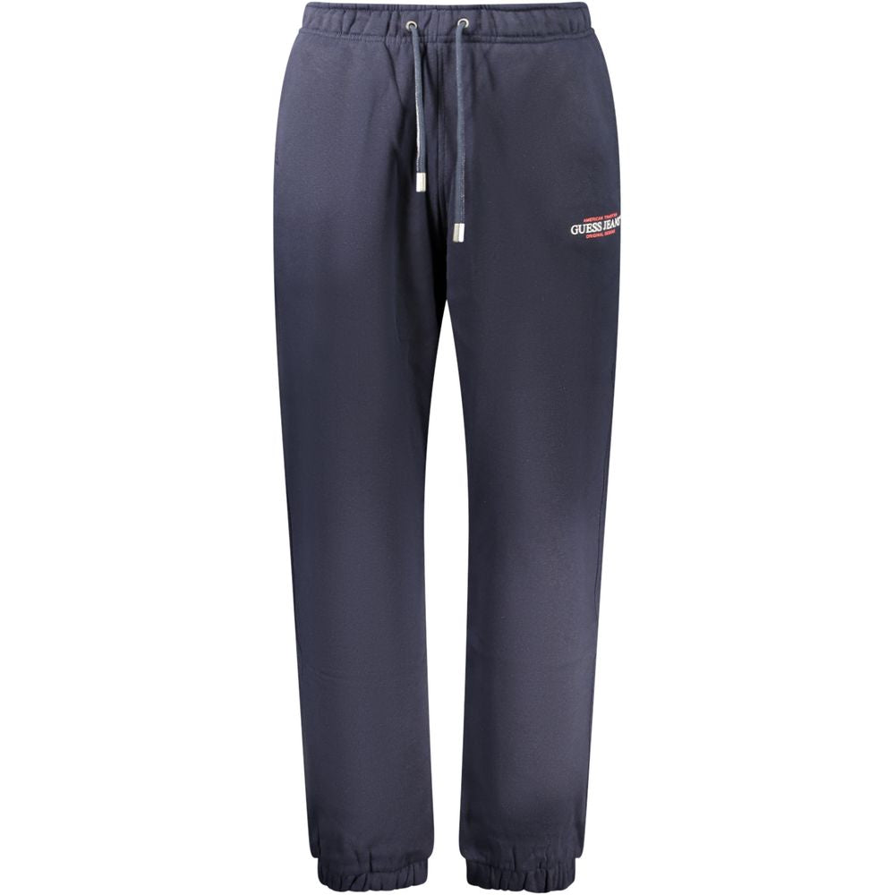 Joggers by Guess Jeans for men in cotton blue & print features an sophisticated and athletic with a precise long, creating a sophisticated and sophisticated silhouette.