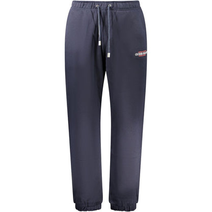 Joggers by Guess Jeans for men in cotton blue & print features an sophisticated and athletic with a precise long, creating a sophisticated and sophisticated silhouette.