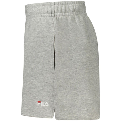 Activewear Shorts by Fila for women in organic cotton gray features a kinetic silhouette, showcasing adjustable-waistband with a kinetic , short, and for a premium athletic look.
