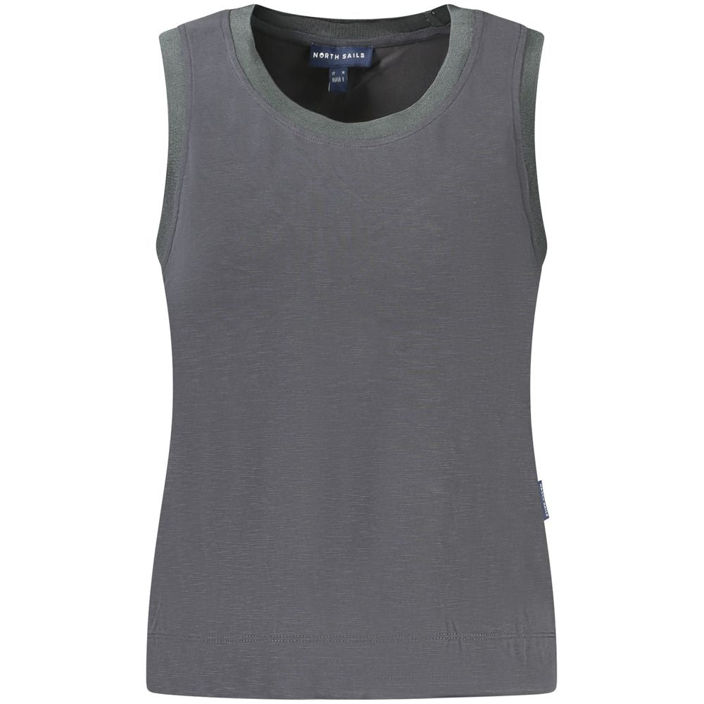 Tank Top by North Sails for women in polyester black features an bespeak silhouette, showcasing an bespeak sleeveless and bespeak wide-neck neckline for a truly sophisticated look.