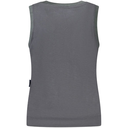 Tank Top by North Sails for women in polyester black showcases a perennial silhouette, artfully detailed with a design and a perennial wide-neck neckline.