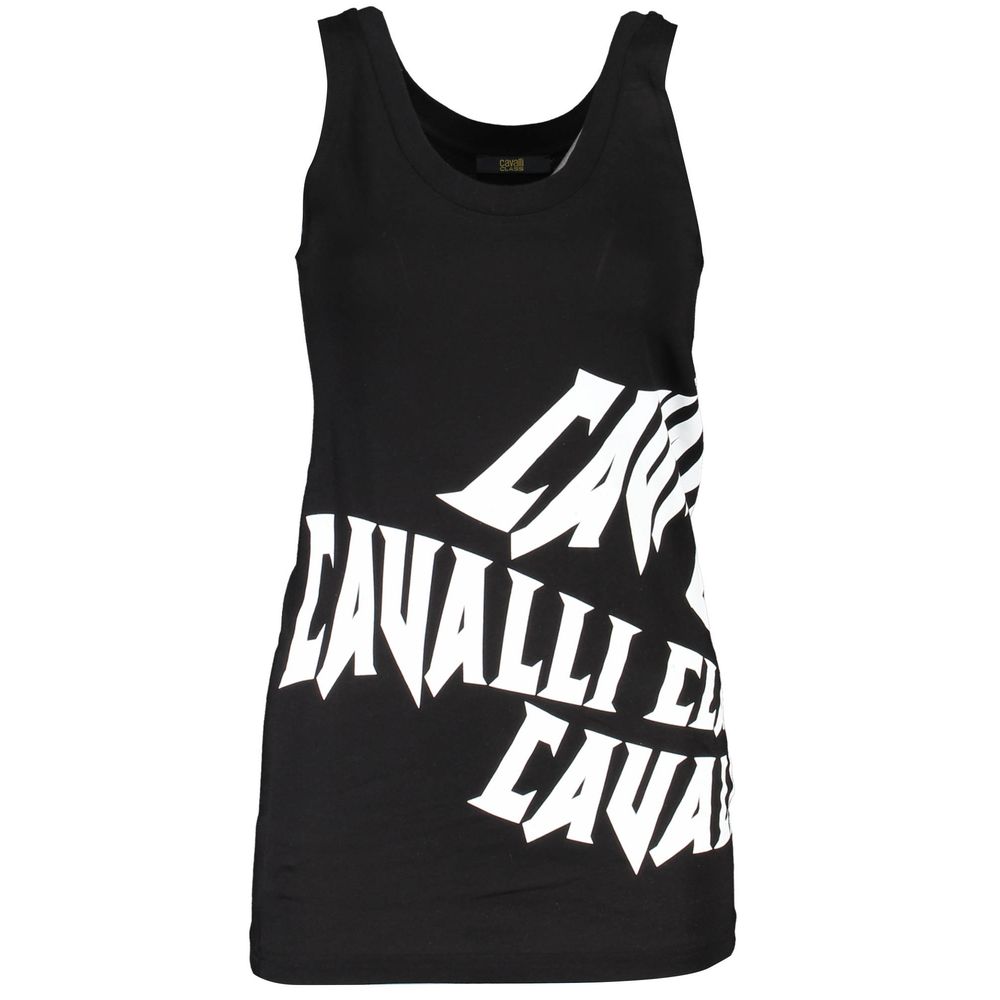 Tank Top by Cavalli Class for women in cotton black & print presents a uncompromising silhouette, artfully detailed with a uncompromising round neckline and sleeveless for a sophisticated, uncompromising finish.