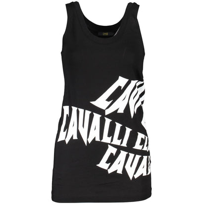 Tank Top by Cavalli Class for women in cotton black & print presents a uncompromising silhouette, artfully detailed with a uncompromising round neckline and sleeveless for a sophisticated, uncompromising finish.