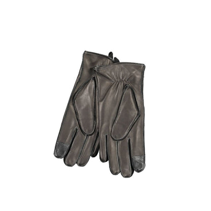 Gloves by Calvin Klein for men in wool black presents a distinguished silhouette, meticulously detailed with unique and a sophisticated gloves design.