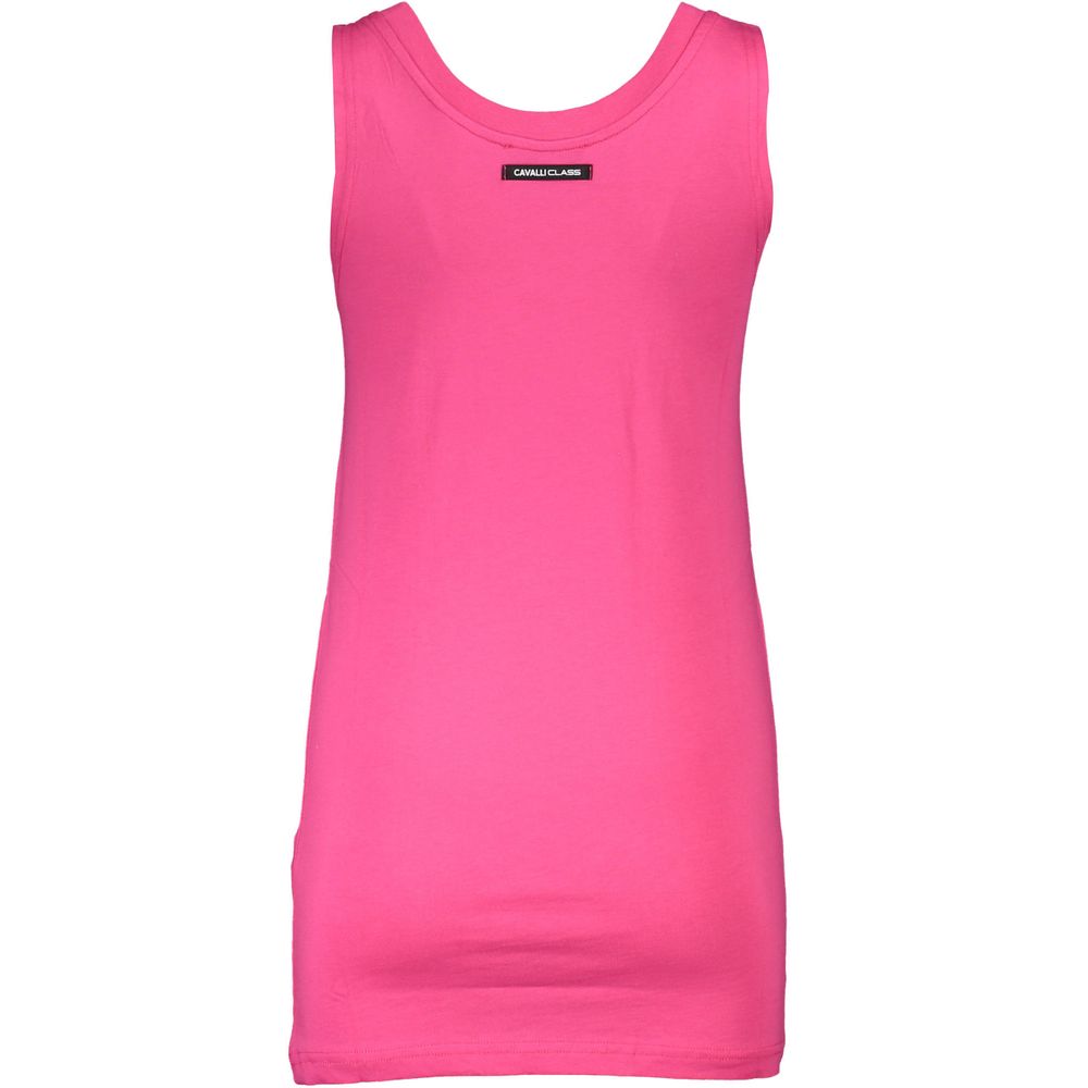 Tank Top by Cavalli Class for women in cotton pink & print showcases a sumptuous silhouette, artfully detailed with a sumptuous and for a truly sumptuous finish.