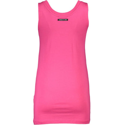 Tank Top by Cavalli Class for women in cotton pink & print showcases a sumptuous silhouette, artfully detailed with a sumptuous and for a truly sumptuous finish.
