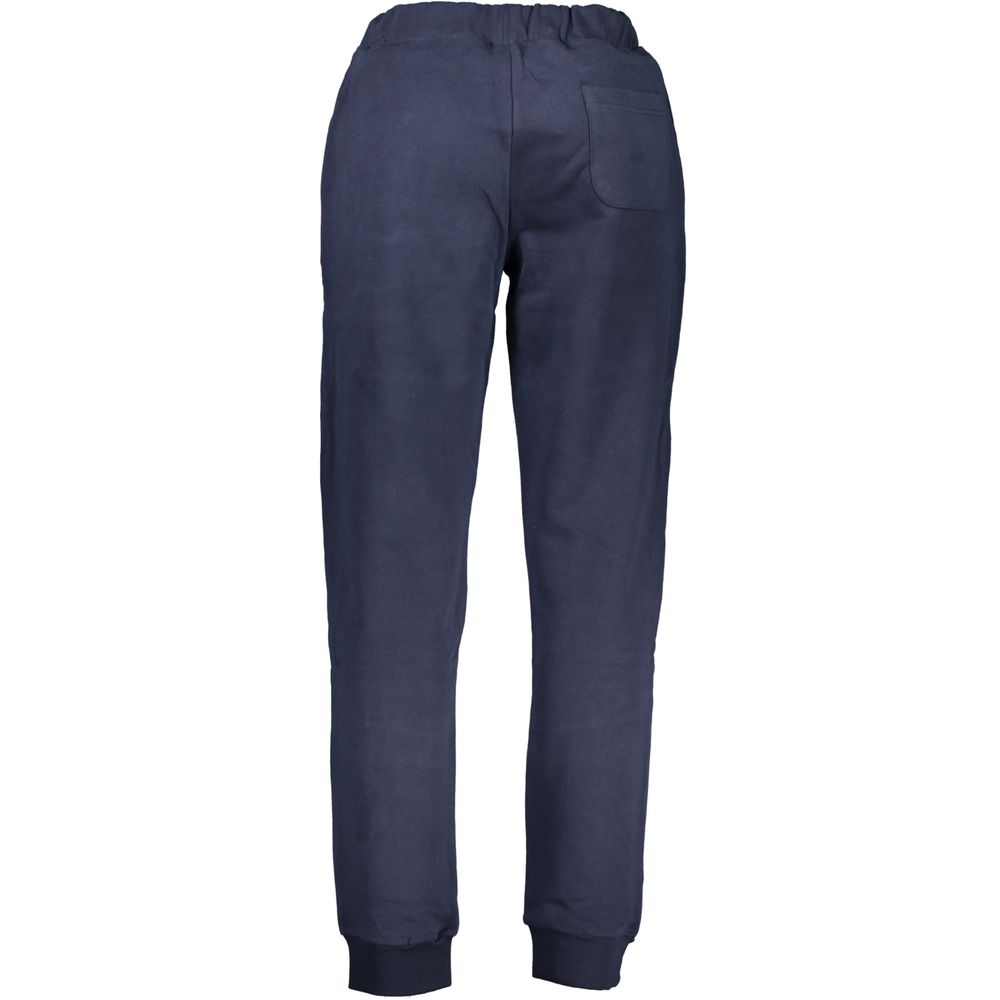 Joggers by La Martina for men in cotton blue & print presents a refined pantology silhouette, artfully defined by a refined pantology athletic, long, and a sophisticated .