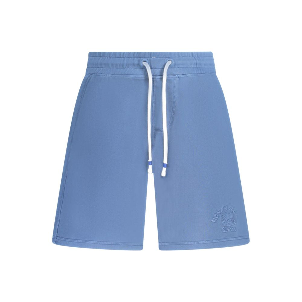 Activewear Shorts by North Sails for men in cotton blue features an sporty with adjustable-waistband, presenting a short and designed for a sporty look.