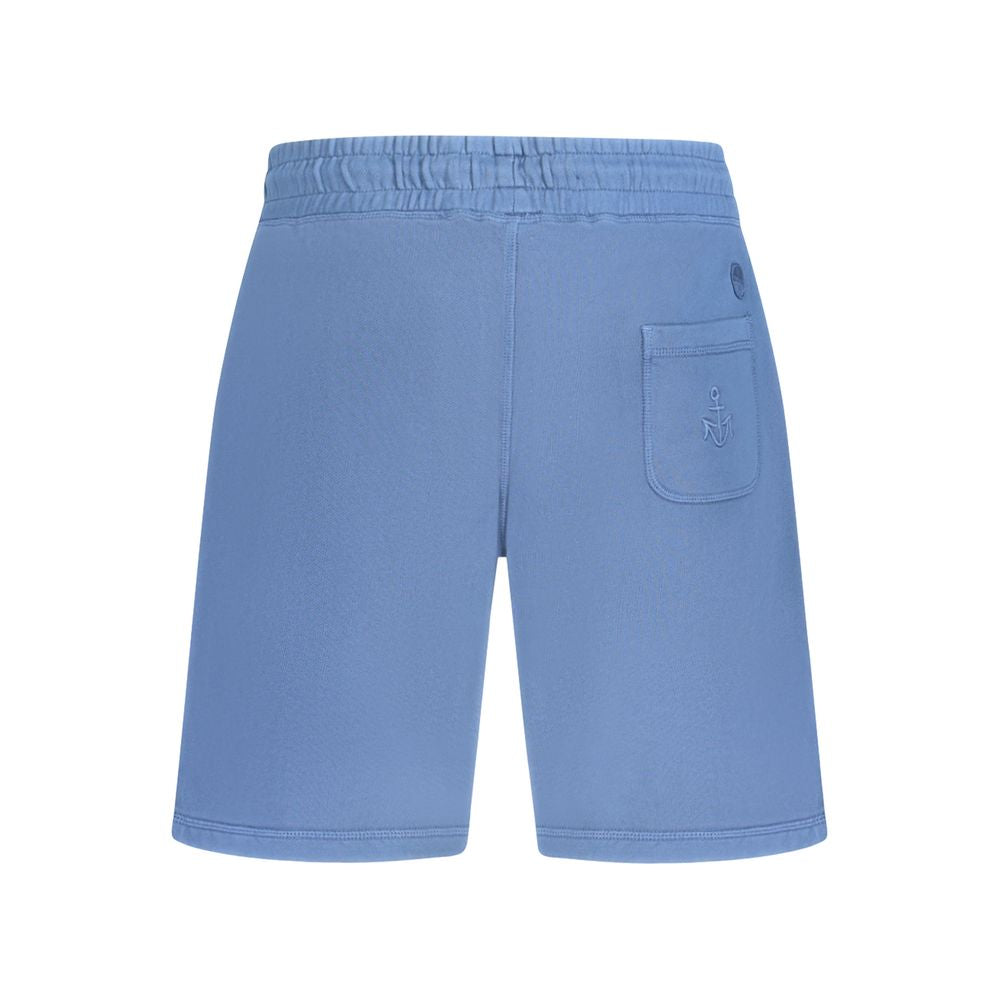 Activewear Shorts by North Sails for men in cotton blue features an ergonomic with adjustable-waistband, highlighting a ergonomic and short for a premium, high-performance look.